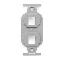 LEVITON  41087-2GP               QuickPort Duplex Type 106 Insert, 2-Port, Grey