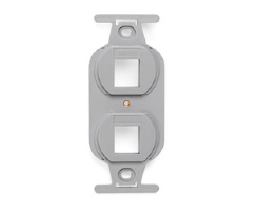 LEVITON  41087-2GP               QuickPort Duplex Type 106 Insert, 2-Port, Grey