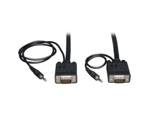 TRIPP LITE P504-025        VGA Coax Monitor Cable with Audio, High Resolution Cable with RGB Coax HD15 and 3.5mm M/M , 25-ft.