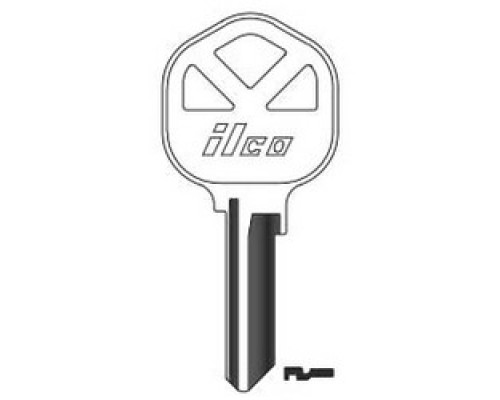 KABA ILCO CORP  KW1-BIG BR A11  AB00000120              Cylinder Lock Key Blank, 5-Pin, Natural Brass, 11 Price Group, For Kwikset