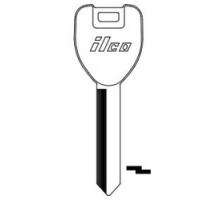 KABA ILCO CORP  MZ25 NP A06  AF01305002              Vehicle Key Blank, Brass, Nickel Plated, 6 Price Group, For Mazda