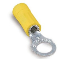 THOMAS & BETTS  TV10-6R-L               INSULATED TERMINAL RING VINYL 12-10 STUD SIZE #6, 600V   YELLOW PACK OF 50