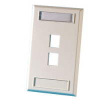ORTRONICS  KSFP2-88               Single gang plastic faceplate, holds two Keystone jacks or modules, Fog White