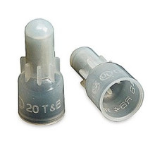 THOMAS & BETTS  RB4-TB               Nylon Insulated Crimp-on Wire Joint, Length .78 Inches, Width .31 Inches, Wire Range 2#18 - 2#16, Color White, 1,000 Pack