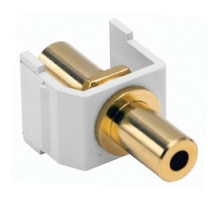 HUBBELL PREMISE WIRING SF35GFFW        Audio Video Connector, F-Type Coupler, gold, white. Sold in carton increments only. Carton contains - 25 keystone connectors individually bagged .