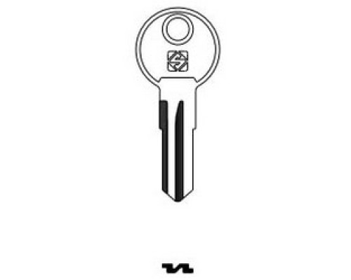 KABA ILCO CORP  LF12 NP A08  AA00019192              Cylinder Lock Key Blank, Brass, Nickel Plated, 8 Price Group, For Lowe and Fletcher