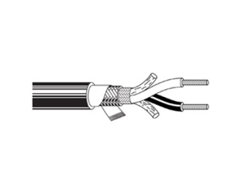 BELDEN BAV  8412 010500               Multi-Conductor - Two-Conductor, Low-Impedance Cable 2 20 AWG EPDM BRD EPDM Black