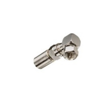 IDEAL INDUSTRIES  85-070               Cable Adapter, Coaxial, 90 Degree, F-Female to F-Male End Connection, Nickel Plated Brass, 2 each per Pack