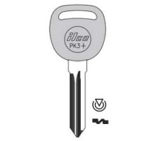 KABA ILCO CORP  B115-PT NP  IAX00004672              Vehicle Key Blank, Brass, Nickel Plated, For General Motors