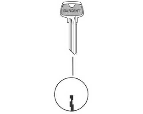 SARGENT  6275LJ               Cylinder Lock Key Blank, 6-Pin, LJ Keyway