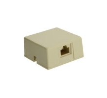 LEVITON  40278-SBI               RJ31X Surface Mount Jack with Shorting Bar, 8P8C, Screw Terminal, Ivory