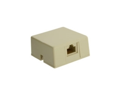 LEVITON  40278-SBI               RJ31X Surface Mount Jack with Shorting Bar, 8P8C, Screw Terminal, Ivory