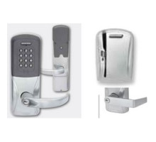 SCHLAGE ALLEGION BRAND  AD400-993R70MSK-RHO-626-J-RHR 8B 134        Electronic Door Lock, Rim/CVC/CVR Exit Trim Chassis, Magnetic Stripe, Keypad, Right Hand Reverse, Rhodes Lever, Satin Chrome, Without 6-Pin FSIC Cylinder, For Clas