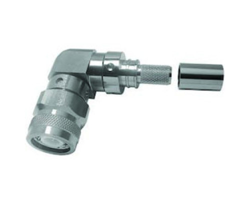 TIMES MICROWAVE EZ-300-TM-RA-X 3190-8017       TNC-MALE PLUG RIGHT ANGLE CRIMP CONNECTOR NON-SOLDER PIN NO BRAID TRIM