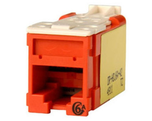 ORTRONICS  HDJ6A-42               HD JACK,CAT6A,CLARITY,T568A/B 8POS,RED, 180DEG