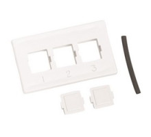 COMMSCOPE ENTERPRISE SOLUTIONS  106650898  M13C-262              M13C Type Furniture Faceplate, Three Port White