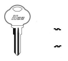 KABA ILCO CORP  1581G NP A04  AL01588002              Vehicle Key Blank, Brass, Nickel Plated, 4 Price Group, For The Club