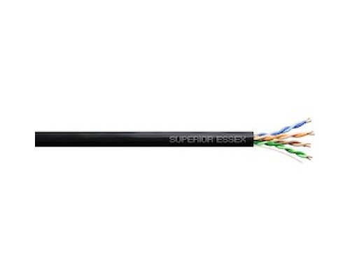 SUPERIOR ESSEX  PW52-H46-E1               22-4P UTP-CMR/CMX 1G 4P POE Powerwise Cable Black 1000 ft Brakebox, Ideal for extended distance over 100m
