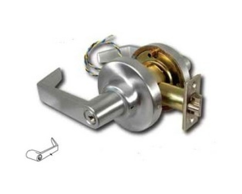 MARKS USA  EA195FEU/26D               Door Lock Leverset, Cylindrical, Electrified, Request-To-Exit, American Lever, Electrically Unlocked, Fail Secure, Satin Chrome, With Clutch