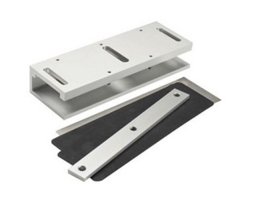 SECURITRON MAGNALOCK CORP  GDB-V2M               Glass Door Bracket, Anodized Clear, For 1200 Series Magnetic Lock Armature Plate