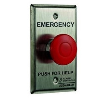 ALARM CONTROLS  PBM-1-1               Pushbutton, 1NO-1NC, 1-Gang, Momentary, Weatherproof, 10 Ampere at 120 Volt AC/35 Volt DC, -25 to 70 Deg C, 1-1/2