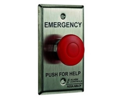 ALARM CONTROLS  PBM-1-1               Pushbutton, 1NO-1NC, 1-Gang, Momentary, Weatherproof, 10 Ampere at 120 Volt AC/35 Volt DC, -25 to 70 Deg C, 1-1/2