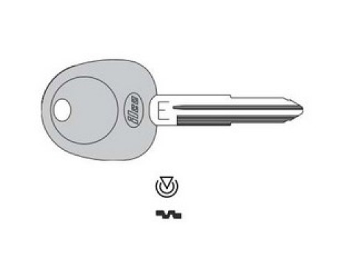 KABA ILCO CORP  HY021-PT NP               Vehicle Key Blank, Transponder Key, Natural Nickel Silver, For Hyundai