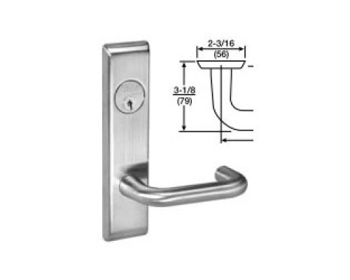 ASSA ABLOY ACCENTRA  CRCN8890FL 626 RH LESS CYL 24V               Mortise Lever Lock, Carmel, Electrified, Escutcheon Trim, Reversible, Right Hand, Fail Safe, 24 Volt DC, Satin Chrome, Without Cylinder