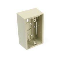 LEVITON  42777-1IA               Surface Mount Backbox, Single Gang, Ivory, 1.89