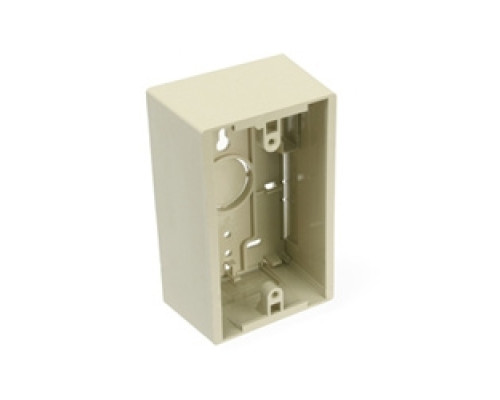 LEVITON  42777-1IA               Surface Mount Backbox, Single Gang, Ivory, 1.89