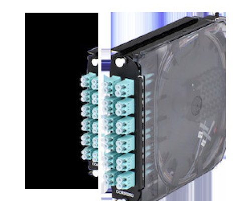 CORNING CCH-CS24-E4-P00QE        CCH Pigtailed Splice Cassette 24 F, LC Duplex, 50 um Multimode OM4