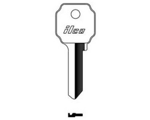 KABA ILCO CORP  LC8 NP A22  AA00004972              Cylinder Lock Key Blank, Brass, Nickel Plated, 23 Price Group, For Lince