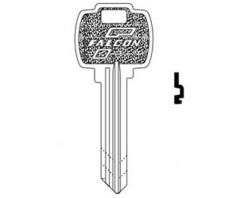FALCON LOCK  KB577 H               Door Lock Key Blank, Standard, 6-Pin, H Keyway, For Conventional Cylinder