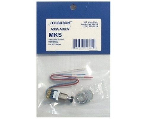 SECURITRON MAGNALOCK CORP  MKS               Mortise Keyswitch, Momentary, Add-On, SPDT, 12/24 Volt DC, With Anti-Tamper Screw