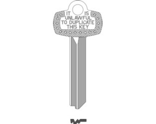 KABA ILCO CORP  1A1L1 NS A30  IAR63826223              Key Blank, Look-Alike, L Keyway, Natural Nickel Silver, 5 Price Group, For Best/Falcon