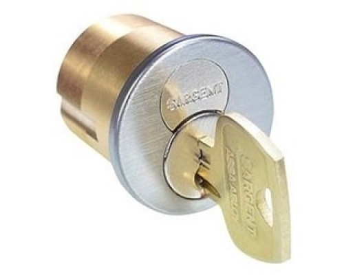 SARGENT  6300 15 LA               Door Lock Interchangeable Core Cylinder, Removable, 6-Pin, Permanent Large Format, LA Keyway, Satin Nickel