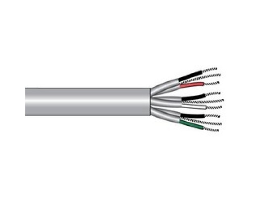 ALPHA WIRE 6062C SL001        Communication and Control Cable, 18AWG, 2 Pairs, 16/30 Stranding, Foil, PVC, 100 FT, Slate