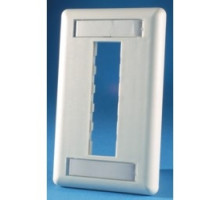 ORTRONICS 40300547        TracJack Faceplate, three-port single gang , plastic, Fog White