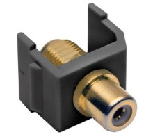 HUBBELL PREMISE WIRING SFRFGBK        Audio Video Connector, F-Type Coupler, gold, white. Sold in carton increments only. Carton contains - 25 keystone connectors individually bagged .