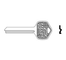 FALCON LOCK  KB628 A  043156754717              Door Lock Key Blank, Standard, 7-Pin, A Keyway, For Interchangeable Core Cylinder