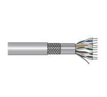 ALPHA WIRE  6222C SL001               Communication-Control-Industrial-Cable, Communication-Control, 2 Pair, 24 AWG, Foil Braid, 300 V, PVC Jacket, FPP Insulation, 0.28 Jacket Diameter, 0.035 Jacket Thickness, 7/32 Stranding