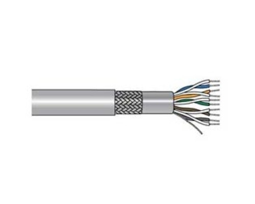 ALPHA WIRE  6222C SL001               Communication-Control-Industrial-Cable, Communication-Control, 2 Pair, 24 AWG, Foil Braid, 300 V, PVC Jacket, FPP Insulation, 0.28 Jacket Diameter, 0.035 Jacket Thickness, 7/32 Stranding