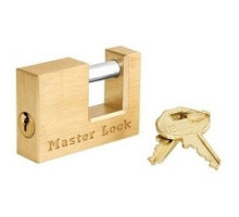 MASTER LOCK COMPANY  605DAT               Coupler Latch Lock, Keyed Different, Solid Brass, With 3/4
