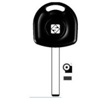 KABA ILCO CORP  HU100-P NS A95               Vehicle Key Blank, Plastic Head, Special Key Machine, Brass, Nickel Plated, 21 Price Group, For General Motors