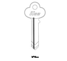 KABA ILCO CORP  1001EB NP A04  AL3803003B              Cylinder Lock Key Blank, 5-Pin, Brass, Nickel Plated, 4 Price Group, For Corbin/Russwin