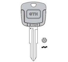 KABA ILCO CORP  EB3-W-B114R NP A61  IAX00004800              Vehicle Key Blade, W, Brass, Nickel Plated, 61 Price Group, For Saturn