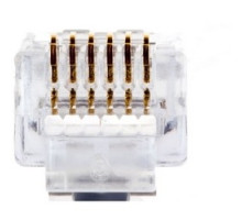 PLATINUM TOOLS INC  100026C               Cable Connector, EZ-RJ12/11, Standard Tab, For Cat 3/5/5E/6 Cable, 50 each per Clamshell