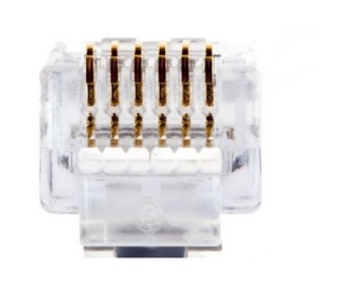 PLATINUM TOOLS INC  100026C               Cable Connector, EZ-RJ12/11, Standard Tab, For Cat 3/5/5E/6 Cable, 50 each per Clamshell