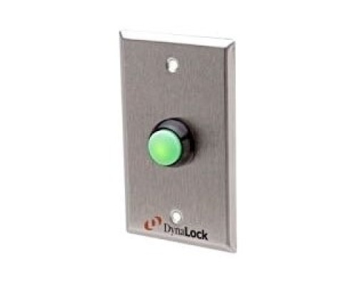 DYNALOCK CORP  6171-US32D-BBX               Pushbutton, Blank Faceplate, 1-Gang, 1-Button, Momentary, SPDT, Weatherproof, 12/24 Volt DC, 3/8