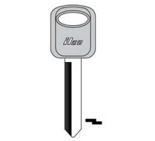 KABA ILCO CORP  H67-P NP A09  AJ01457002              Vehicle Key Blank, Plastic Head, Brass, Nickel Plated, 9 Price Group, For Ford